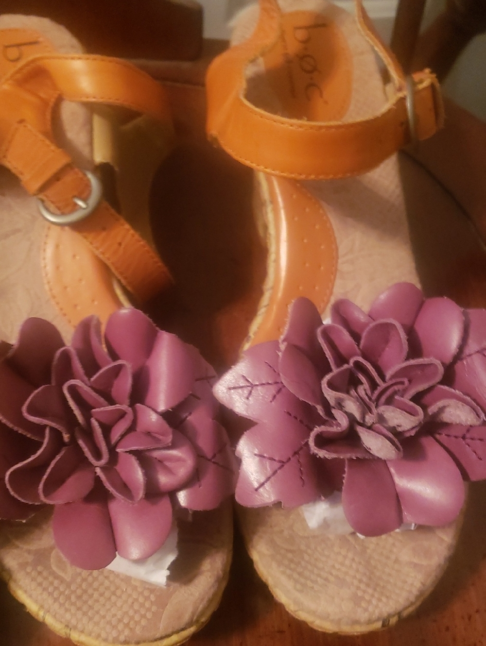 b.o.c. Womens Blue and Orange Flower Strap Sandals Bundle Of 2 Sandals Size 9 - Picture 5 of 8